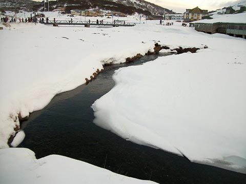 snowy mountains