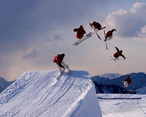 Freestyle skiing jump