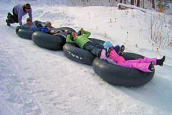 snow tubing is a great winter activity for kids