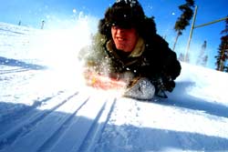 snow sledding - a fun and free winter activity