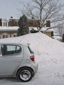 snowbank sliding hill